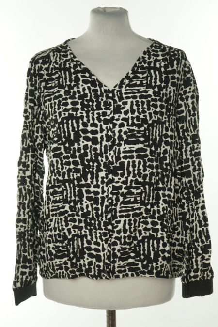 Bluzka biało-czarna w ciapki