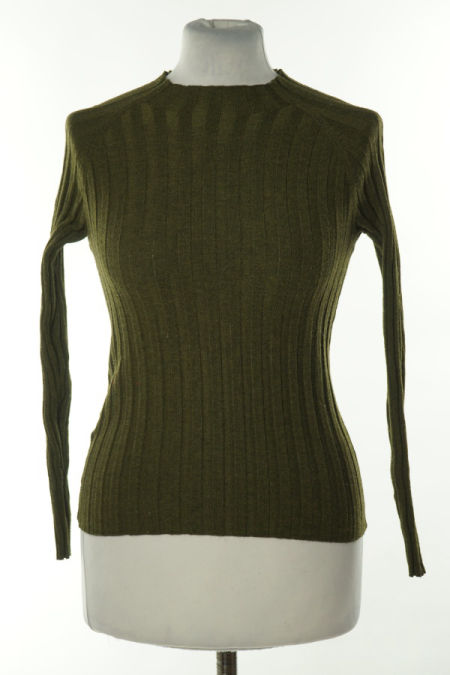 Bluzka zielona prążkowana, MANGO
