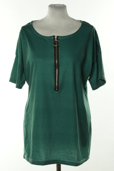 Koszulka zielona w suwakiem