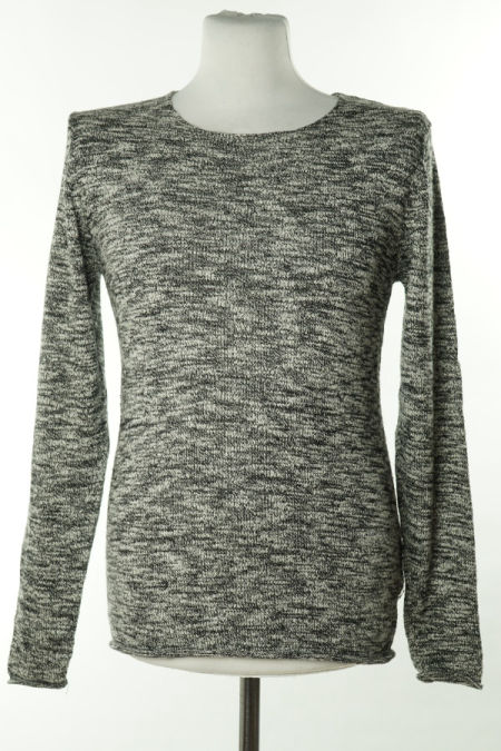 Sweter jasnoszary melanż