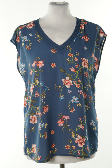 Bluzka niebieska w kwiatki