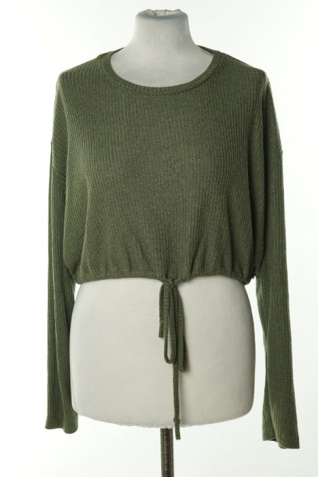 Koszulka zielona prążkowana