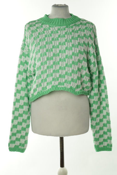 Sweter zielono-biały, PRIMARK