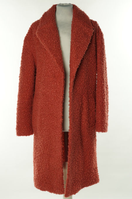 Narzutka-płaszcz baranek koralowy