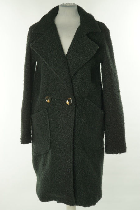 Płaszcz czarny baranek cienki