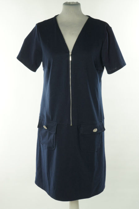 Sukienka granatowa z suwakiem