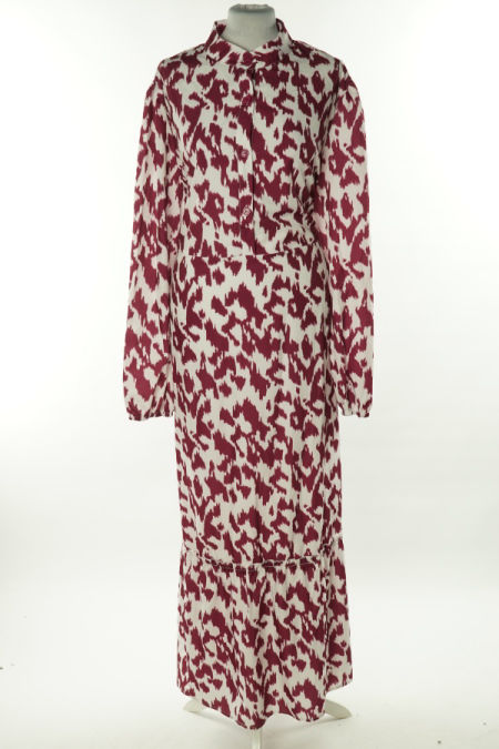 Sukienka biało-wiśniowa