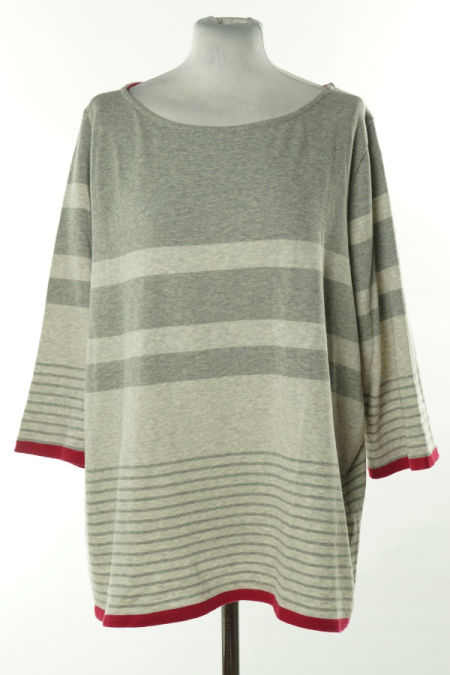 Sweter cienki szary w paski