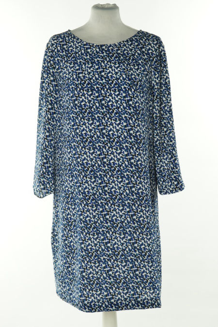 Sukienka biało-niebieska w ciapki, H&M