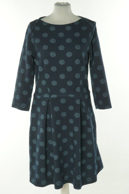 Sukienka granatowa w grochy