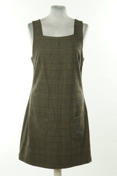 Sukienka brązowa kraciasta