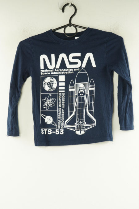 Bluzka niebieska napis