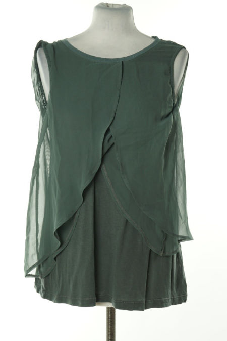 Bluzka zielona na grubych ramiączkach