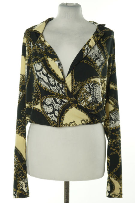 Bluzka czarna w złote łańcuchy