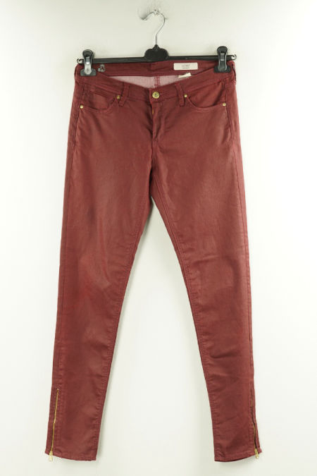 Spoodnie bordowe woskowane