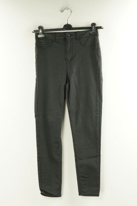 Spodnie czarne woskowane