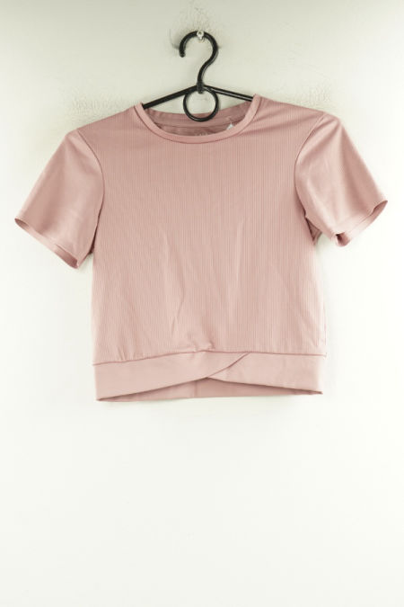Bluzka różowa prążkowana