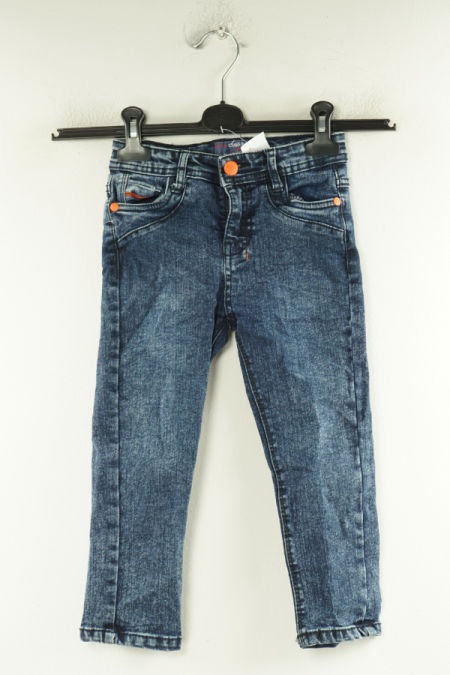 Spodnie niebieskie jeansowe z regulacją w pasie