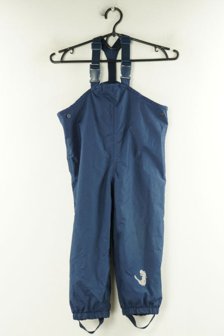 Spodnie granatowe przeciwdeszczowe ogrodniczki