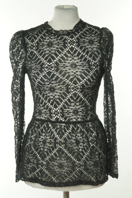 Bluzka czarna koronkowa