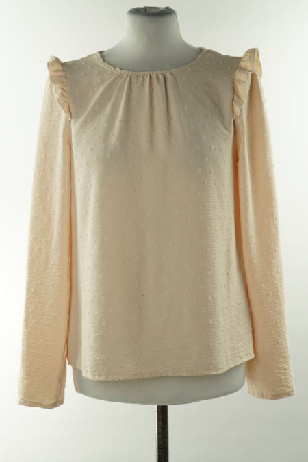 Bluzka kremowa z falbanką