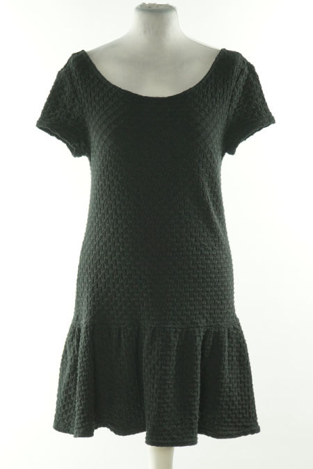 Sukienka czarna z fakturą, H&M