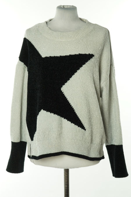 Sweter szary gwiazda