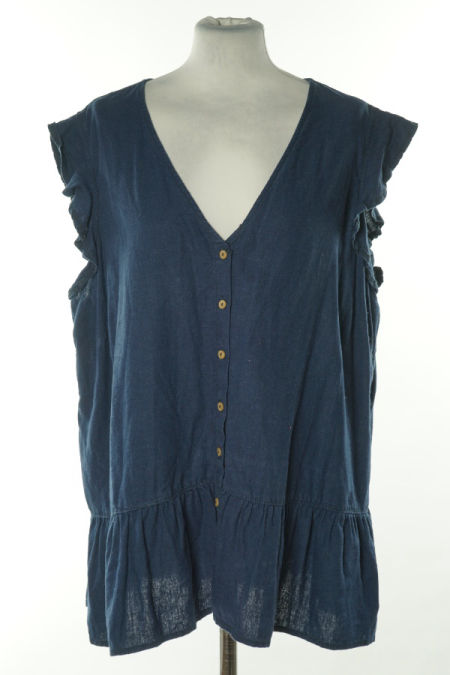 Bluzka granatowa lniana