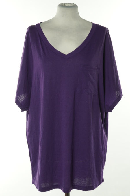 Koszulka fioletowa z kieszonką