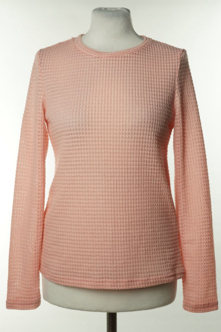 Sweter różowy ażurowy