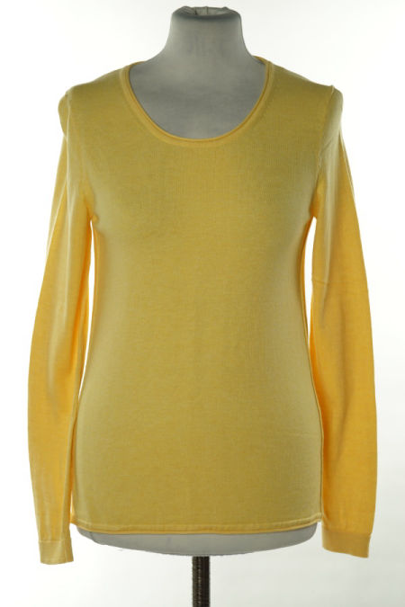 Bluzka sweterkowa żółta gładka