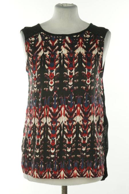 Bluzka czarna wzorzysta, H&M