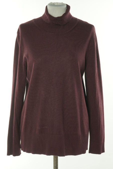 Sweter golf śliwkowy