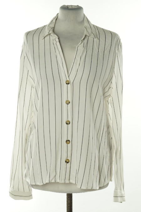 Koszula biała w czarne paski