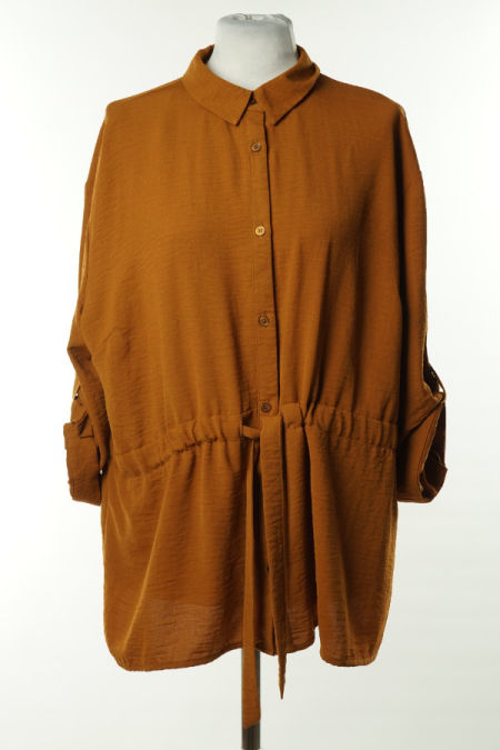 Koszula brązowa z wiązaniem Primark