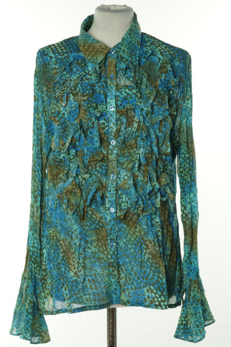 Koszula niebiesko-brązowa w cętki