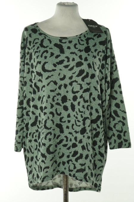 Bluzka szaro-zielona w cętki