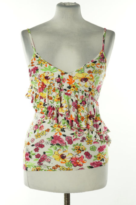 Koszulka biała w kwiatki