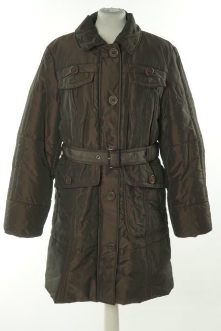 Płaszcz brązowy z paskiem