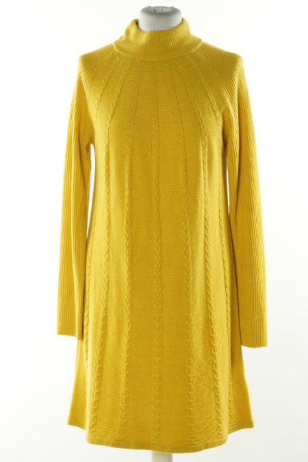 Sukienka sweterkowa żółta