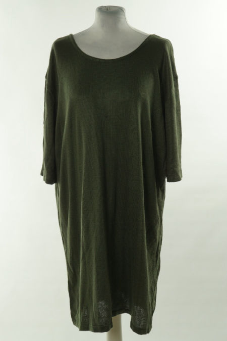 Sukienka sweterkowa ciemnozielona