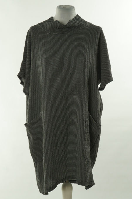 Sukienka szara z kieszeniami