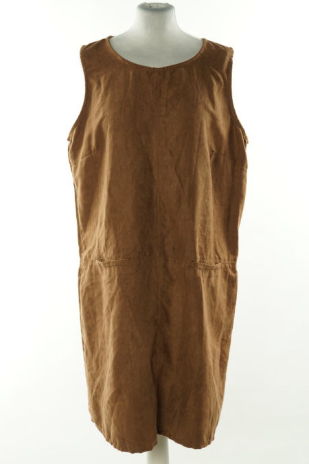 Sukienka brązowa zamszowa