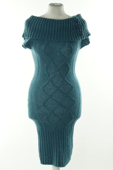 Sukienka niebieska sweterkowa