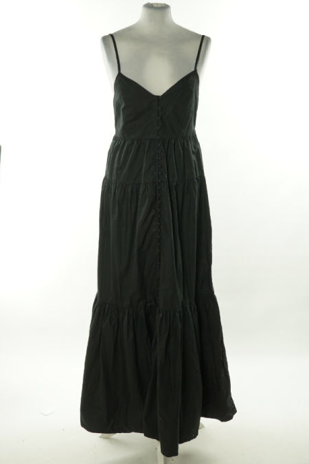 Sukienka długa zapinana czarna na ramiączkach