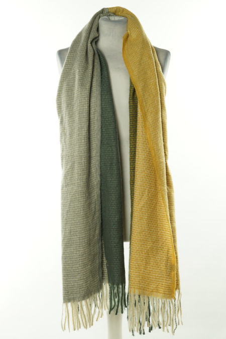 Szalik szaro-żółty