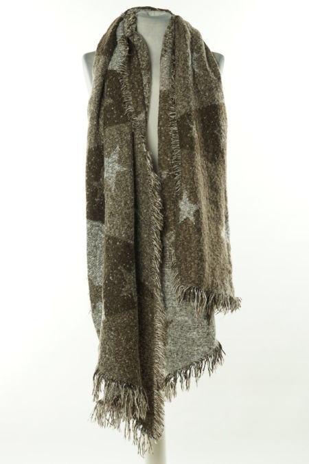 Szalik beżowy melanż