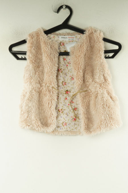 Kamizelka kożuszek brudny róż