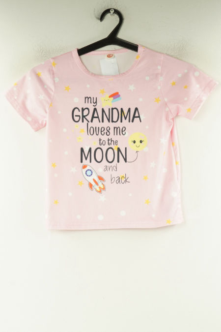 Koszulka różowa nadruk