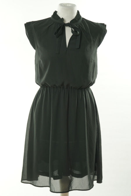 Sukienka czarna z wiązaniem H&M